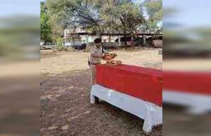 बड़ागांव थाने में पदस्थ सब इंस्पेक्टर नाथूराम कोल का निधन, ऑफ ऑनर के साथ दी विदाई