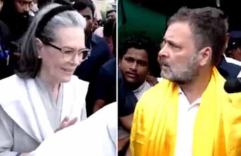 राहुल-प्रियंका-सोनिया श्री नारायण गुरु समाधि पर पहुँचे, बोले- इंसानियत की पहचान करुणा है