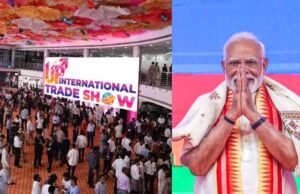 यूपी इंटरनेशनल ट्रेड शो के उदघाटन समारोह में प्रधानमंत्री ने स्वयं सहायता समूह की महिलाओं से की मुलाकात