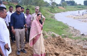 गोबरी नाला निर्माण कार्य का मंत्री राजवाड़े ने लिया जायजा, दिए जरूरी निर्देश