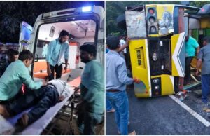 बालाघाट हादसा: बस अनियंत्रित होकर पलटी, चार की हालत गंभीर