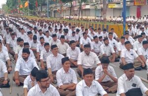 स्वयंसेवकों की विशाल रैली: इंदौर में RSS का महा पथ संचलन