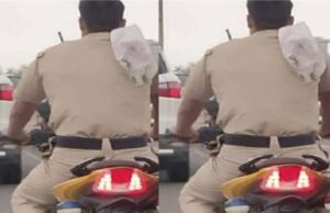 बहुत बड़ी कार्रवाई, हेलमेट न पहनने पर पुलिस आरक्षक को SP ने सस्पेंड किया