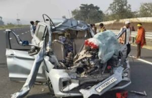 दिल्ली–मुंबई एक्सप्रेसवे पर बड़ा सड़क हादसा, ट्राले से टकराई कार; सूरत के परिवार के कई सदस्य घायल