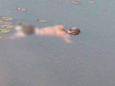 बांध में मिली युवक की लाश, पत्थर से बंधा शव