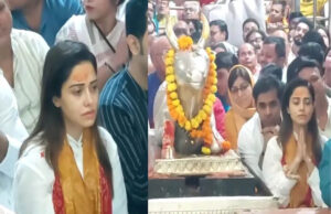 नुसरत भरूचा ने बाबा महाकाल के दरबार में किया मत्था टेक, भस्म आरती में लिया हिस्सा