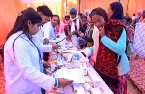बगीचा में मेगा हेल्थ कैंप में 1100 मरीजों का निःशुल्क स्वास्थ्य परीक्षण