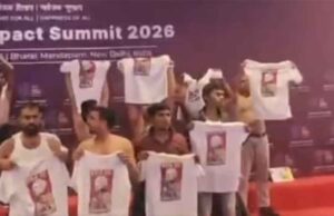 AI समिट में बवाल: यूथ कांग्रेस का अनोखा विरोध, कपड़े उतारकर किया प्रदर्शन, पुलिस ने किया हिरासत में