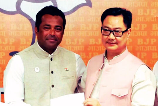 टेनिस स्टार लिएंडर पेस अब बीजेपी के साथ, किरेन रिजिजू और सुकांत मजूमदार ने दिलाई सदस्यता