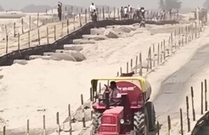 गोंडा-अयोध्या यात्रा होगी सरल: 114 पीपों से बना ढेमवाघाट पुल तैयार