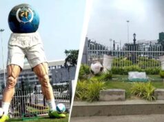 बंगाल में सियासी तकरार तेज, ममता बनर्जी की डिजाइन की गई फुटबॉल मूर्ति हटाए जाने पर बवाल