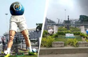 बंगाल में सियासी तकरार तेज, ममता बनर्जी की डिजाइन की गई फुटबॉल मूर्ति हटाए जाने पर बवाल
