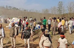 डबरीपानी में कार्रवाई शुरू: बुलडोजर से महामाया पहाड़ के अतिक्रमण हटाए जाएंगे, पुलिस बल मौजूद