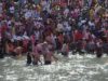 आर्द्रा स्नान पर बक्सर के घाटों पर जुटे 20 हजार श्रद्धालु, गंगा स्नान के लिए उमड़ी भीड़