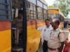 51 स्कूल बसों की जांच, 5 नियमों का उल्लंघन करती मिलीं; कार्रवाई कर काटे चालान