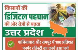 योगी सरकार ने गाजियाबाद और रामपुर में 100 प्रतिशत फार्मर रजिस्ट्री का कार्य किया पूर्ण