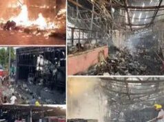 सुबह 4 बजे शोरूम में लगी भयंकर आग, 40 इलेक्ट्रिक वाहन समेत ऑटो पार्ट्स स्टोर राख