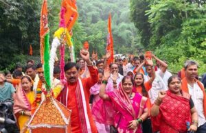 भेड़ाघाट से 121 किलोमीटर लंबी पंच दिवसीय यात्रा का किया शुभारंभ