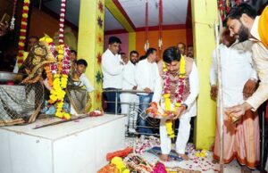 माता मंदिर में पूजा कर की प्रदेशवासियों के सुख समृद्धि की कामना