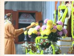 अखंड ज्योति और मंदिर परिसर के सभी देव विग्रहों की भी सीएम योगी ने की पूजा
